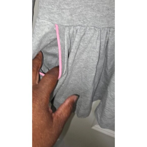 Mini Boden Girls Gray Long-Sleeve Dress Colorful Polka Dot Embroidery Size 7-8 - Picture 4 of 7